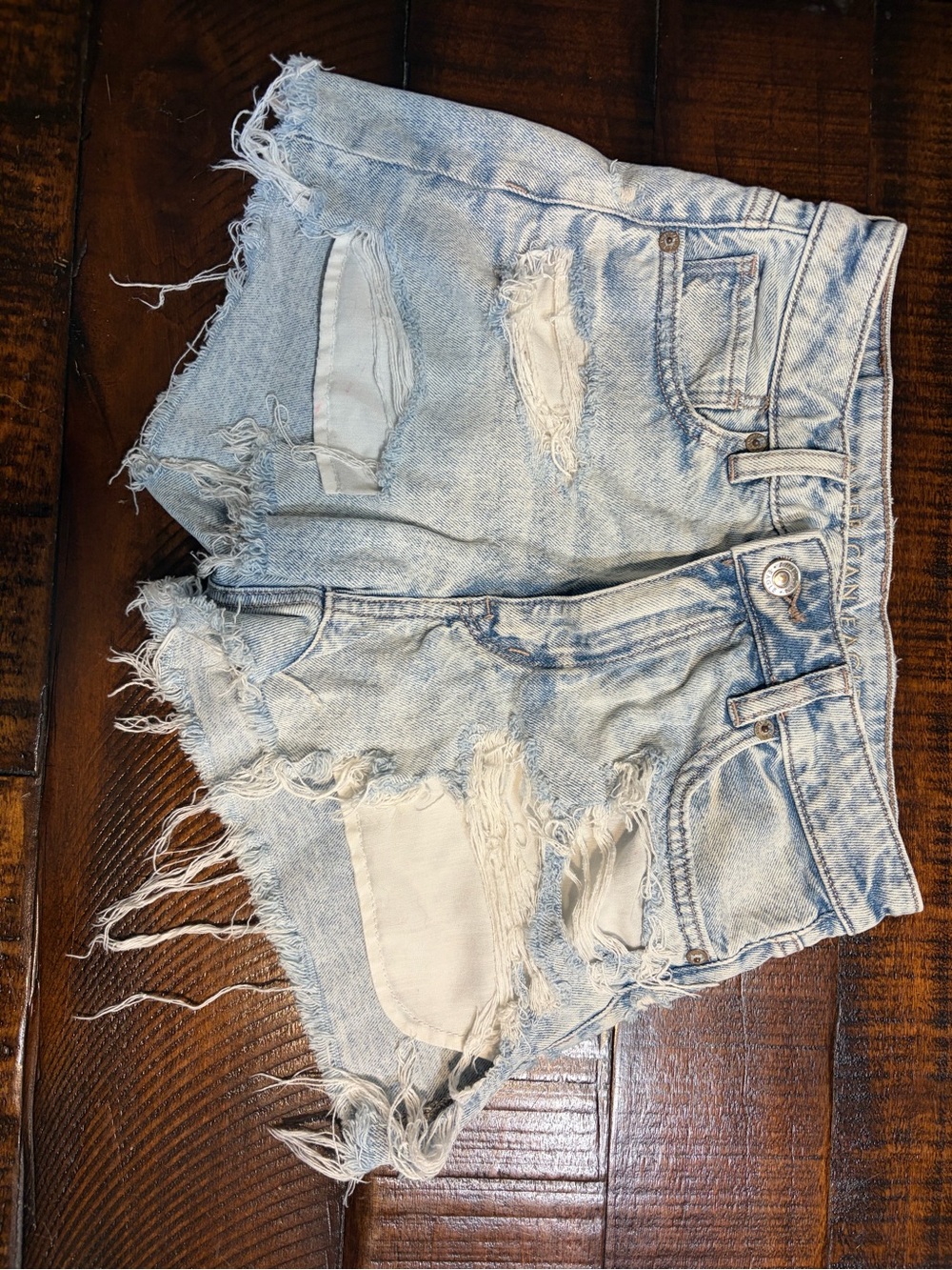 Frayed Light Blue Ripped Denim Shorts - Women's Casual Summer